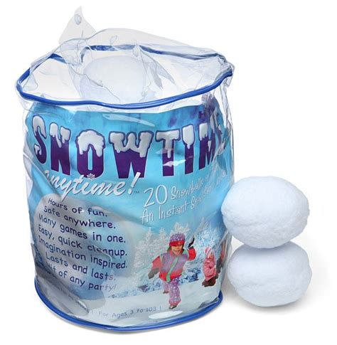 fake snowball in a bag|how to make indoor snowballs.